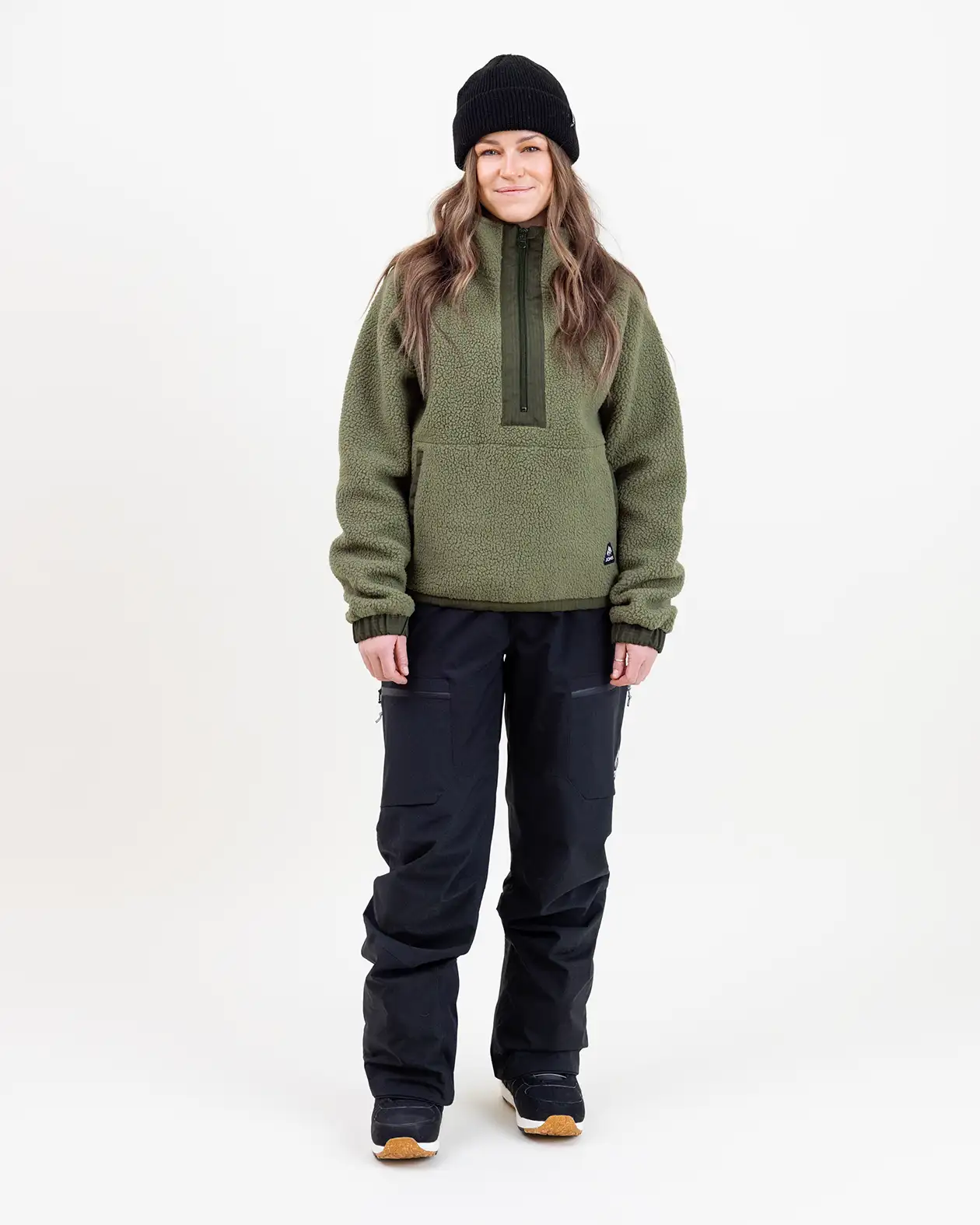 Women’s Campfire Recycled Sherpa Fleece Pullover - Image 10