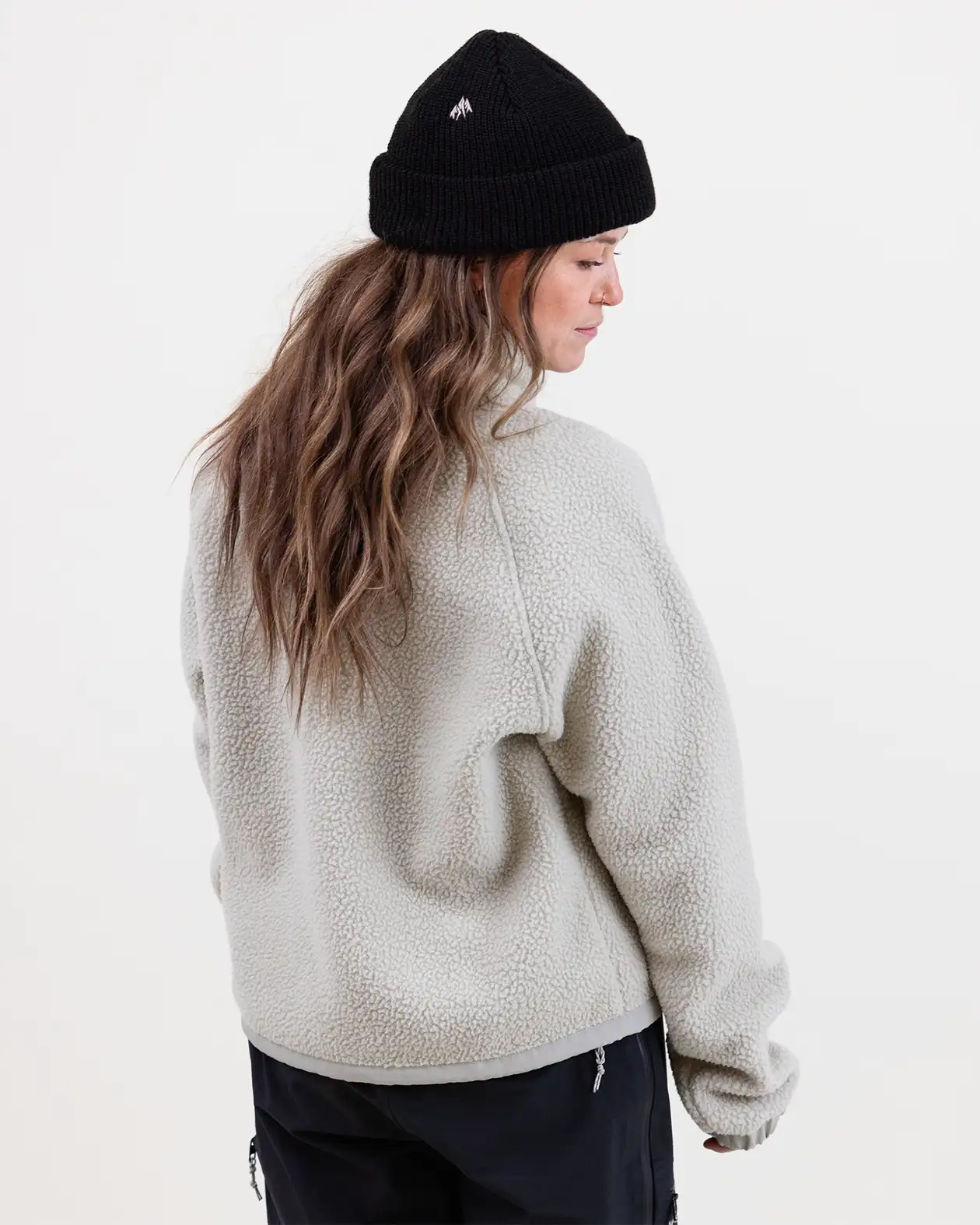 Women’s Campfire Recycled Sherpa Fleece Pullover - Image 13